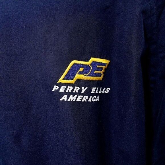 Perry Ellis America Windbreaker Jacket Vintage 90s Spell Out Mens Size Large - Picture 3 of 6